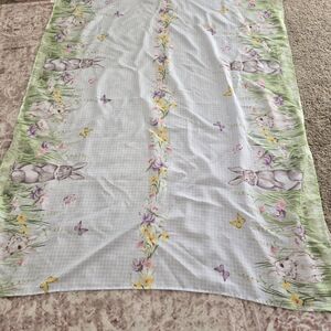 Floral Bunny Print Table Cloth